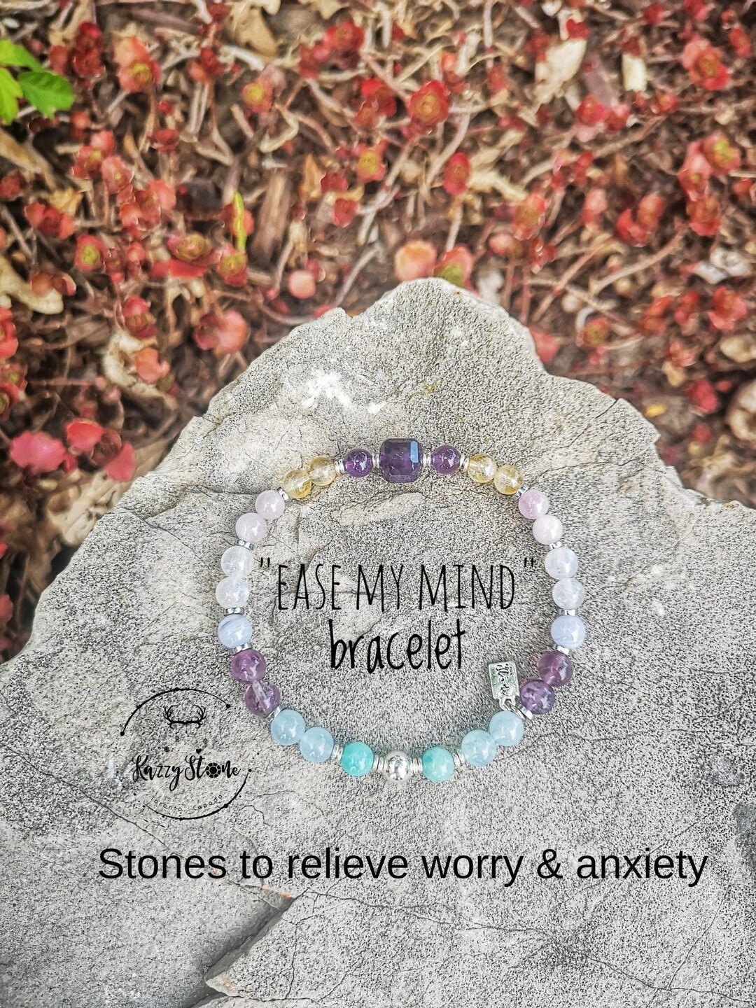 Anti-anxiety Calming Bracelet | EASE My MIND Bracelet | Stones for ...