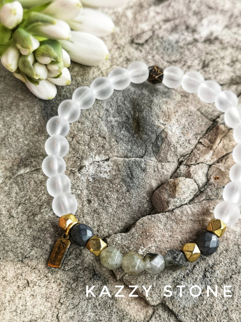 Dainty Labradorite Stacker Gemstone Bracelet Stacking Bracelet