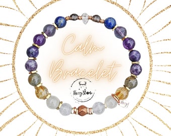 Pulseira Calmante Anti-ansiedade | Pulseira CALM | pedras para aumentar o poder de concentração e ajudar no aprendizado, TDAH, acalmar a mente, foco