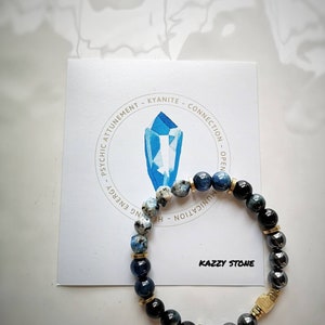 Le bracelet HIGH Vibrations / Bracelet en cristal de haute qualité / Rare Natural K2 & Deep Blue Kyanite / Sadapter aux énergies supérieures image 4