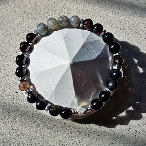 The CLOAK Protection Bracelet / High Quality Crystal Healing Bracelet / High Grade Lustrous Natural Russian Shungite/ EMF Shield image 10