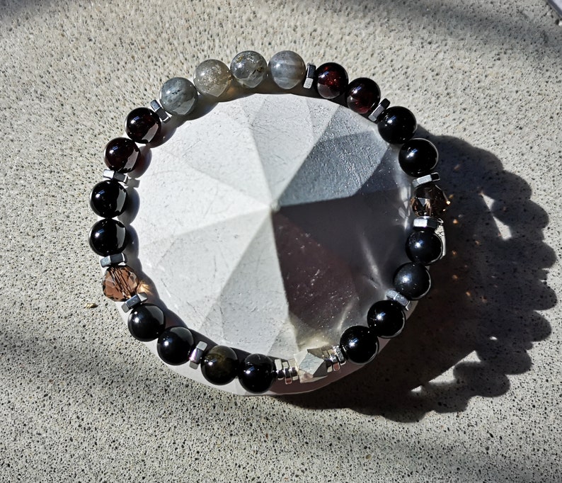 The CLOAK Protection Bracelet / High Quality Crystal Healing Bracelet / High Grade Lustrous Natural Russian Shungite/ EMF Shield image 10