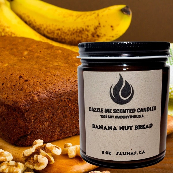 BANANA NUT BREAD 8 oz amber jar