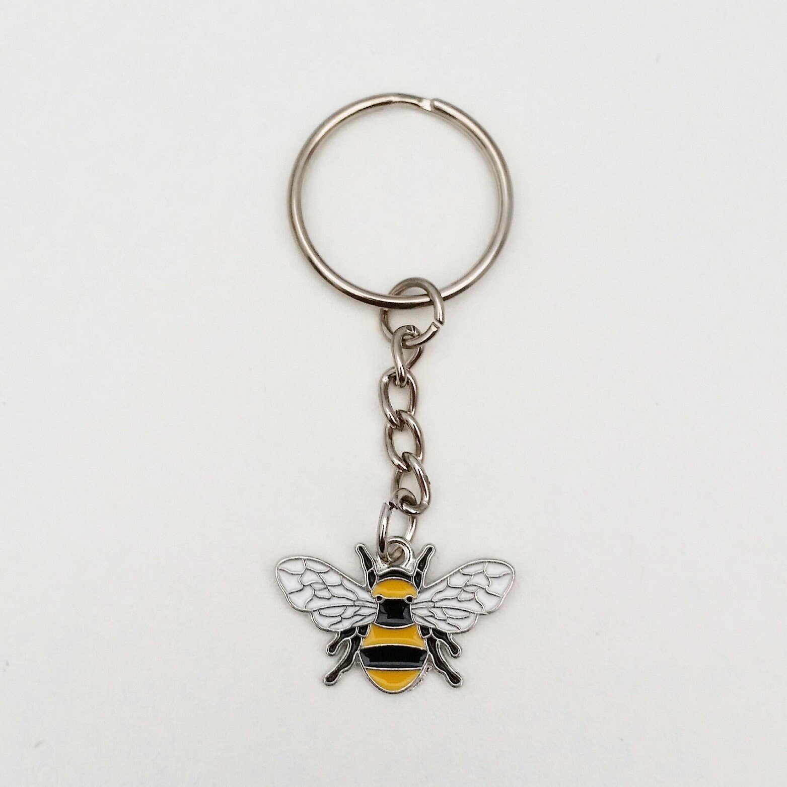Bee Keyring Enamel Bee Keyring Keyring Bee Bumble Bee Etsy