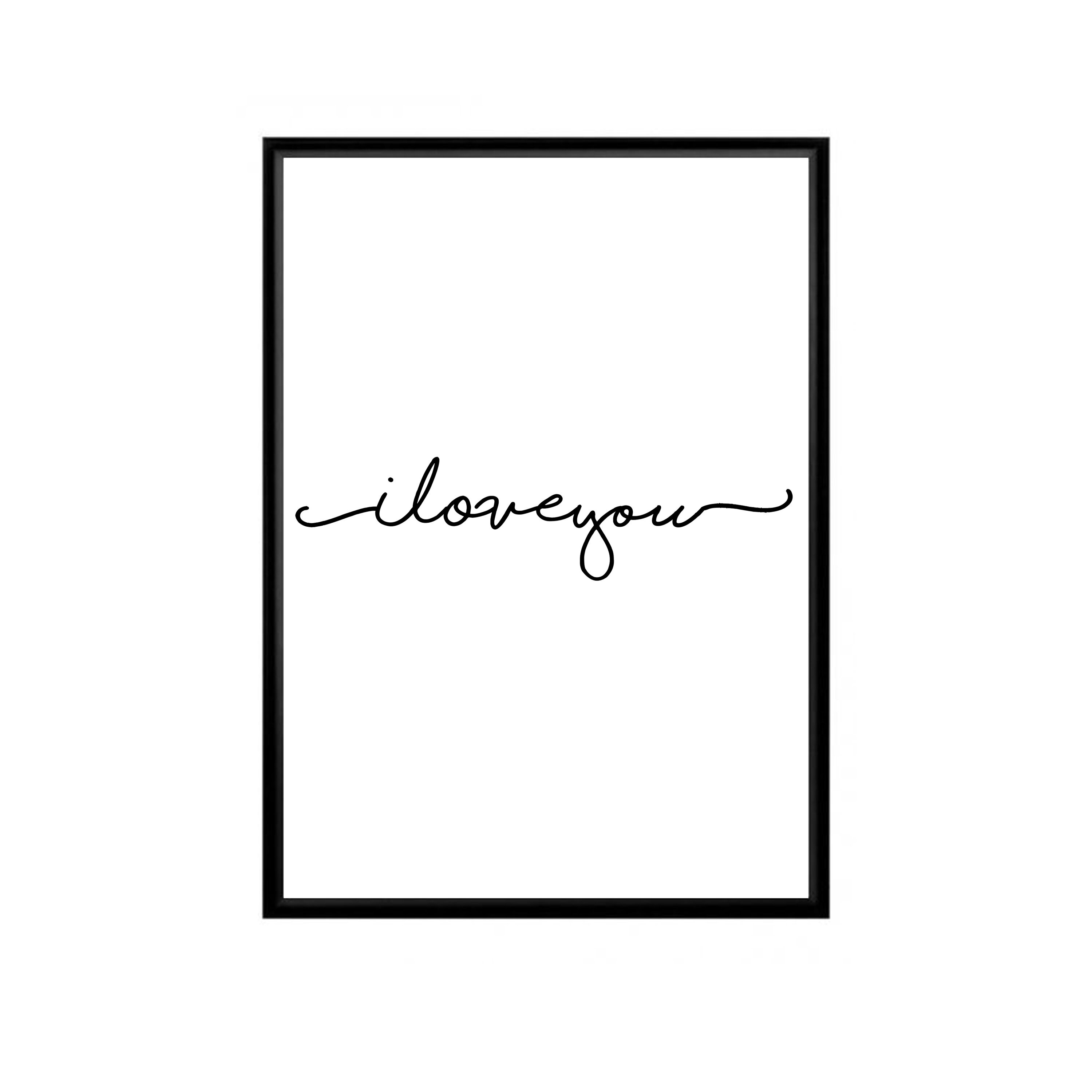 Love Print I Love You Print Print Poster Wall Art Home Etsy