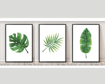 Wall Print Sunday My I don\u2019t have to run day Palm Leaves Print Modern Print Bedroom Print Plant Print Wall Art Print Quote Print
