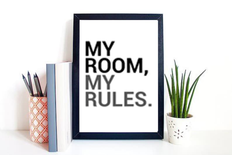 My room rules poster