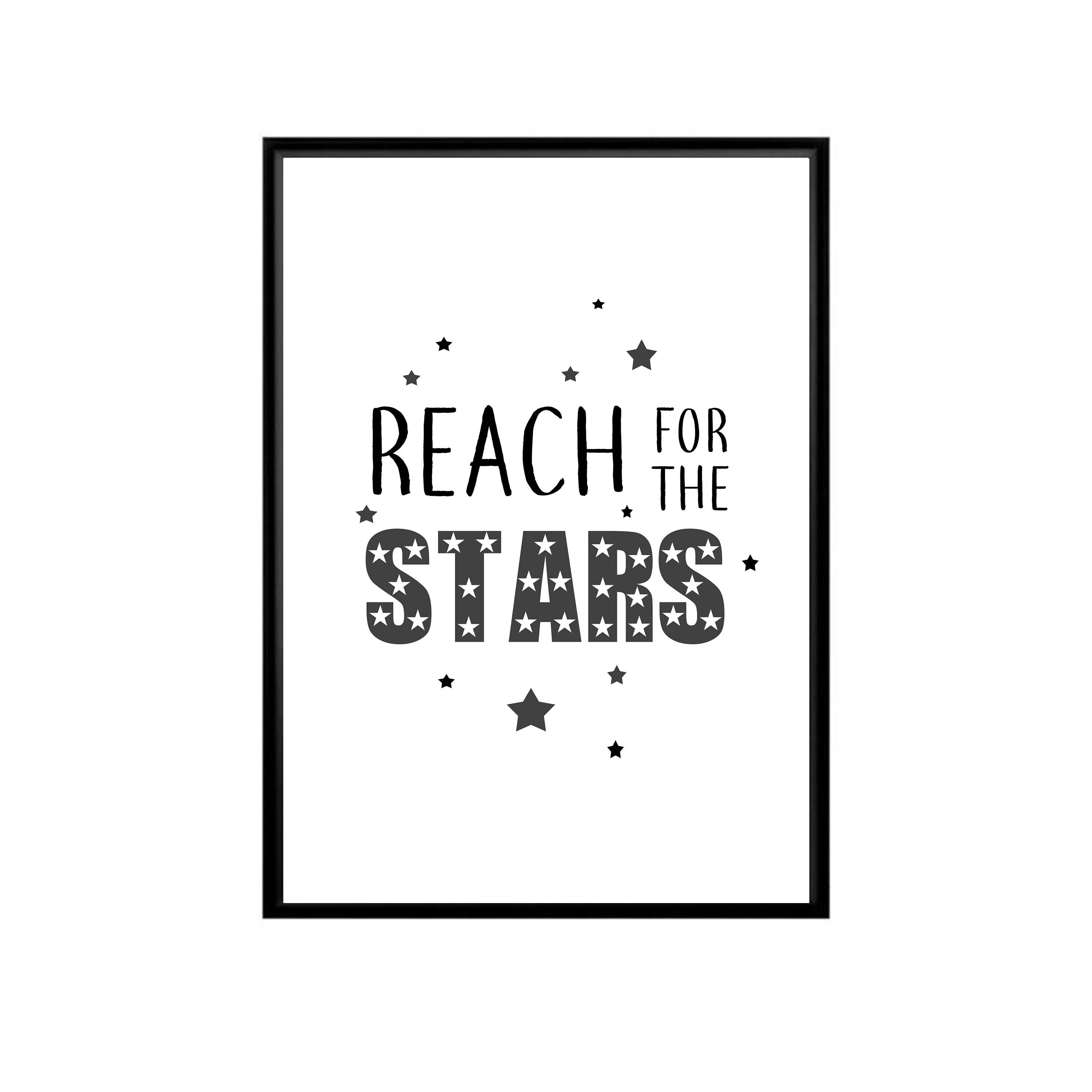 Reach for the Stars Print Kids Print Bedroom Print Print Etsy