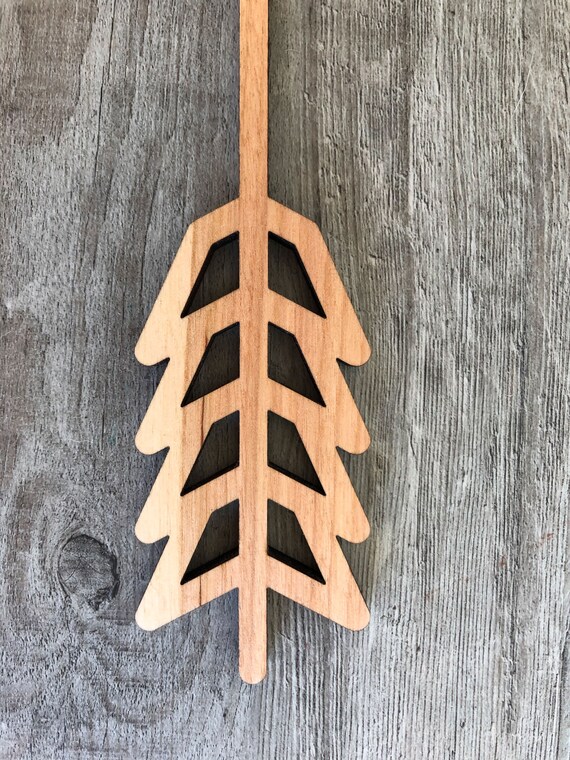 Wooden Arrow Nursery Decor, Modern Wood Arrow Wall Art From Birch