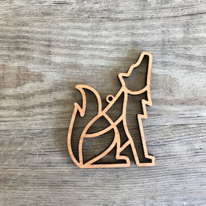 Woodland Wolf for DIY Mobile, Eco Friendly Forest Friends Ornament, Baby Mobile Parts