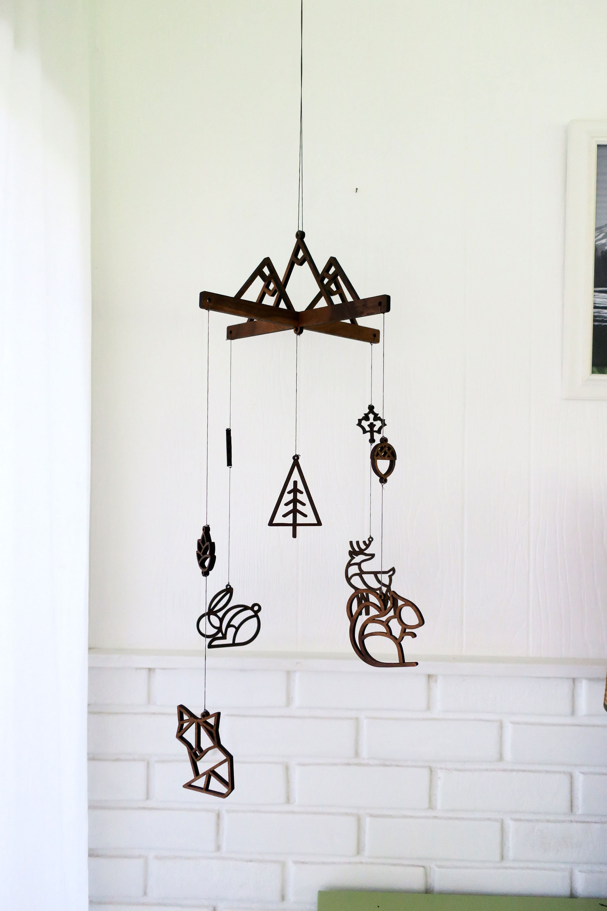 Woodland Baby Nursery Mobile Kit, Eco Friendly DIY Geometric Crib ...