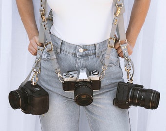 The Lillie Third Camera Straps, Dual Camera Harness Extension Straps