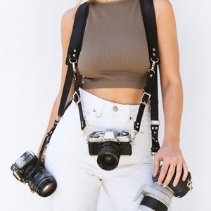 The Leila Third Camera Straps, Dual Camera Harness Extension Straps