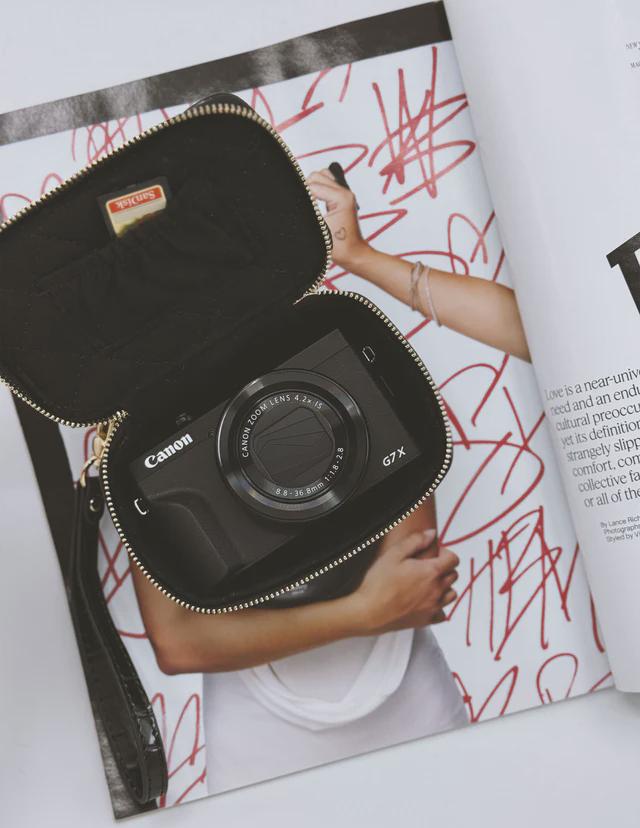 Canon G7X Vegan Camera Case – DESTINY Croc Wristlet Pouch for G7X