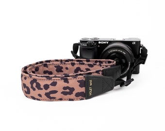 Laycee Camera Strap ( Leopard Print Camera Strap, Canvas Camera Strap, Vegan )
