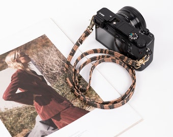 The Scarlett Camera Strap - Vintage Zebra