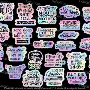 15 Funny MOM Sarcastic Quote Stickers Bundle Sarcasm Snarky Funny Sticker Pack  ~ tumbler laptop - Waterproof Christmas Stocking Stuffer