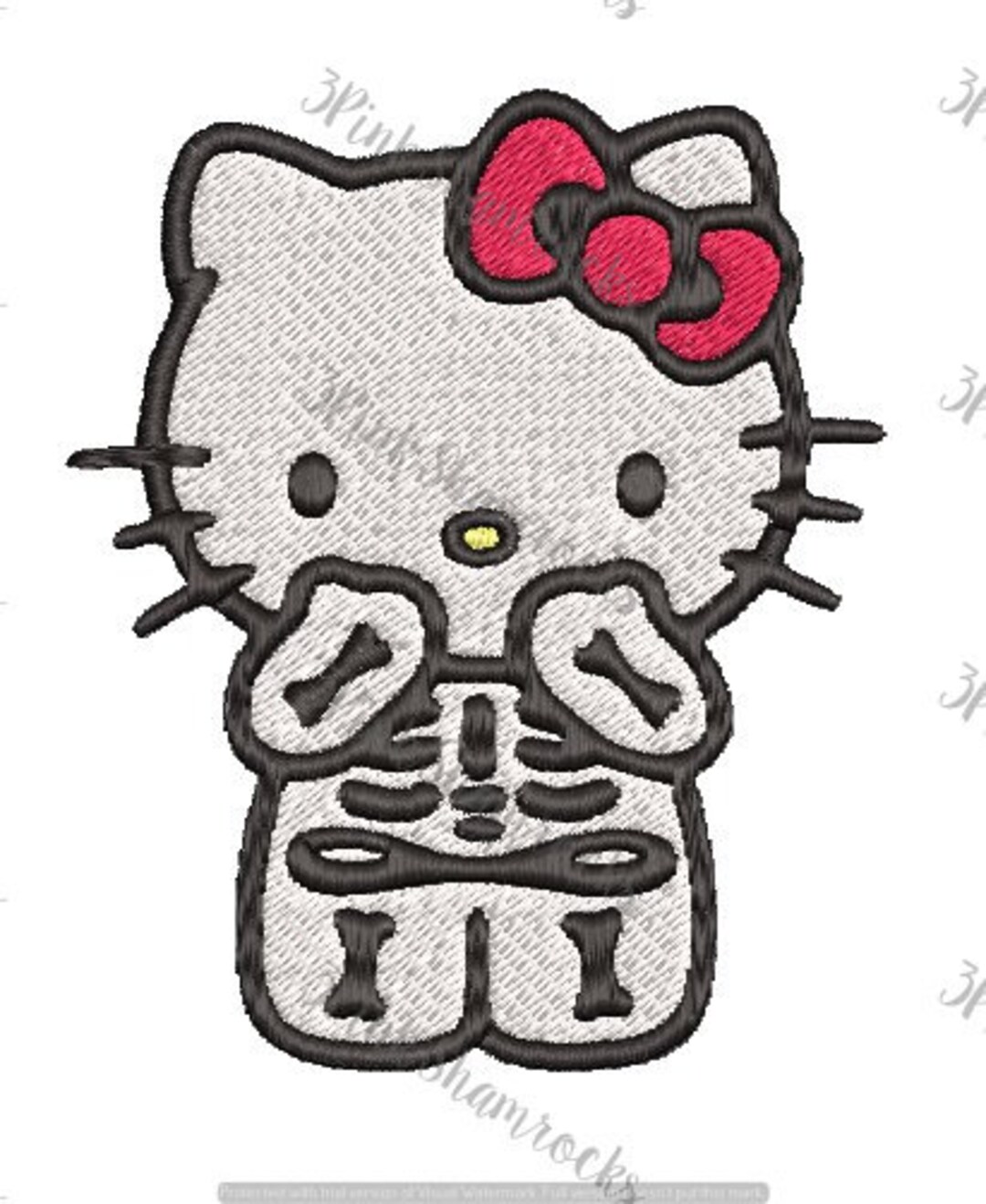 Kitty Cat Halloween Skeleton Bones Cat Fun Cartoon Machine Etsy