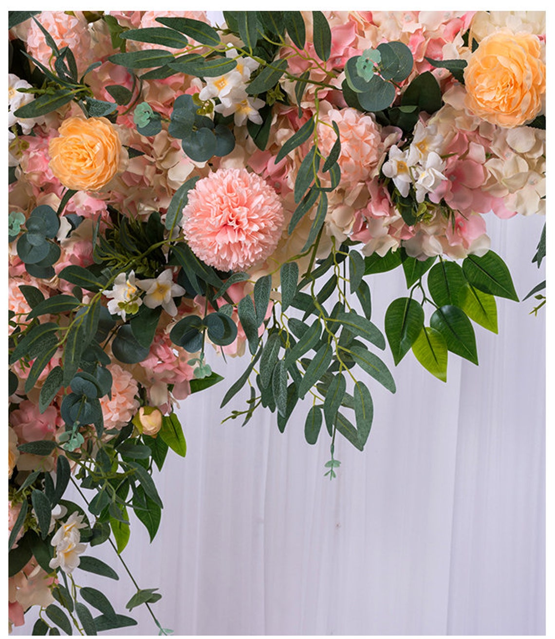 Wedding floral decor corner swag artificial silk fake flowers Etsy