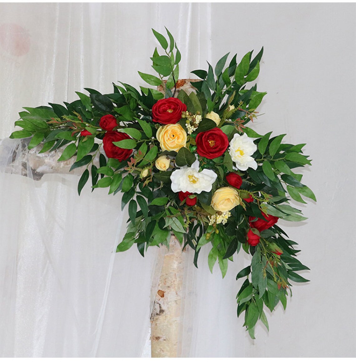 Artificial silk fake flowers swag for wedding indoor home door Etsy