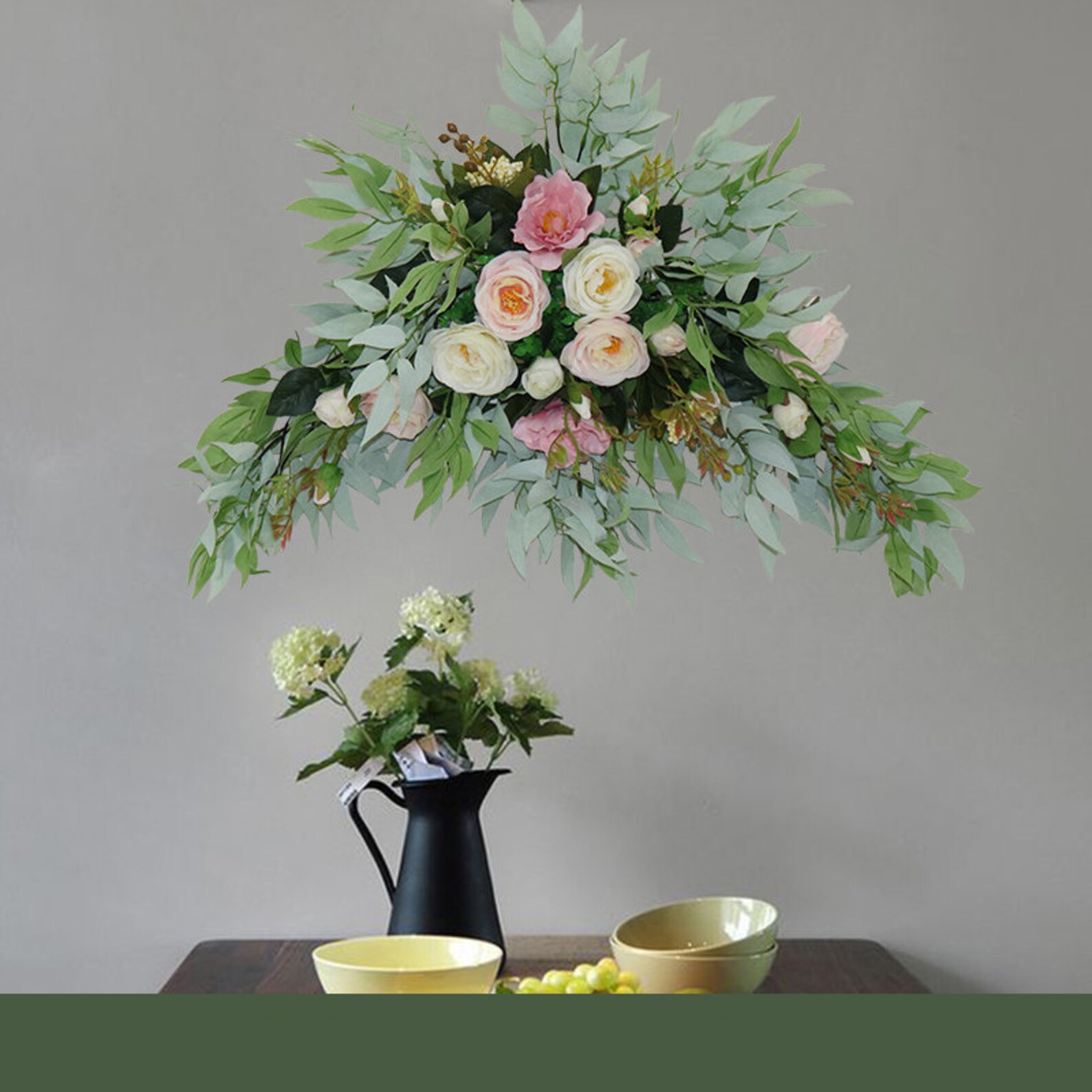 Artificial silk fake flowers swag for wedding indoor home door Etsy