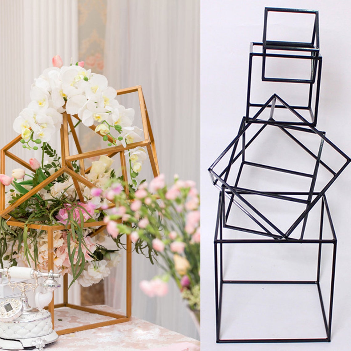 5pcs/set Square wedding flower stands for table backdrop stand Etsy