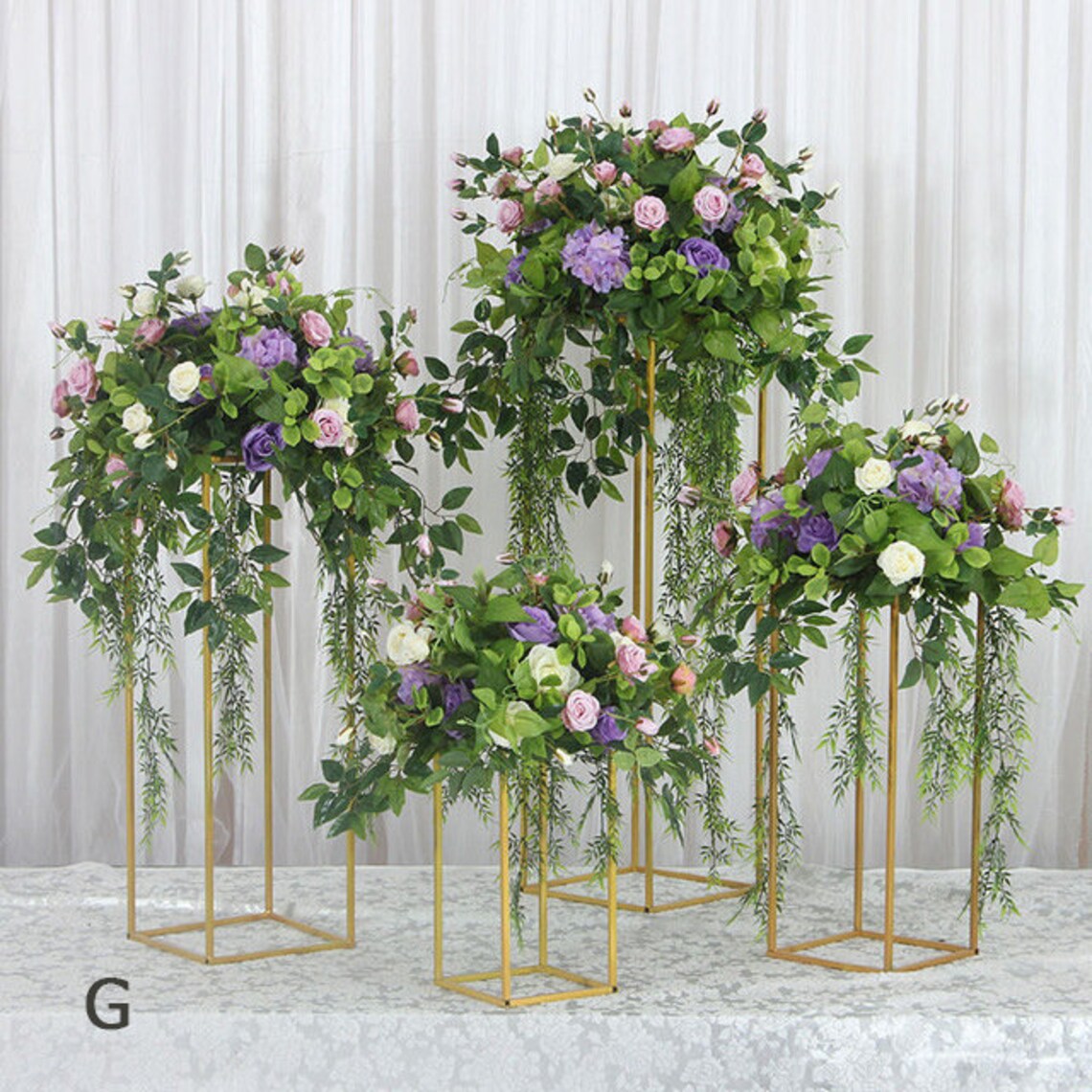 Wedding centerpieces artificial flowers with stands for table Etsy
