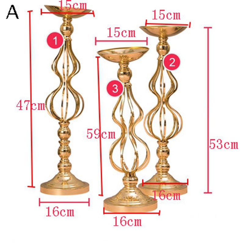 1set Wedding centerpiece for table Iron Candlestick Continental Creative Ornaments Flower Arrangement Home Decor Candlelight Romantic Dinner