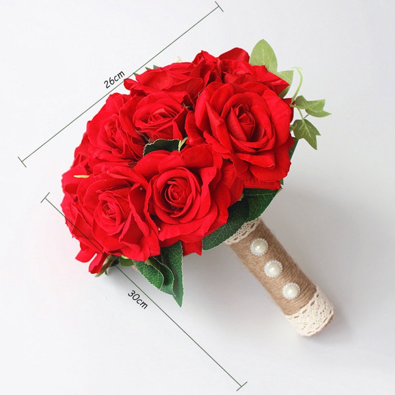 Artificial Simulation silk Rose Wedding Bride Holding Flowers European Style High Quality Silk Fake rose Bouquets Home Decor flowers
