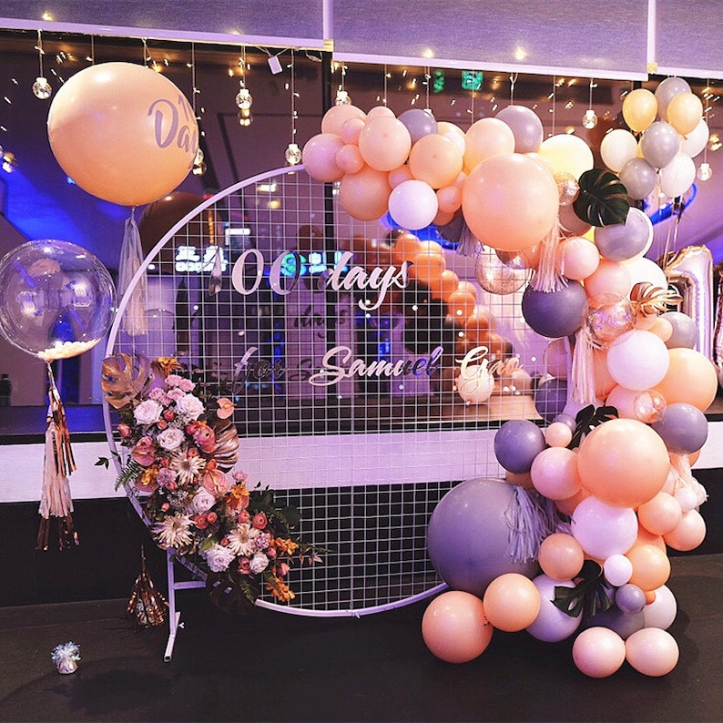 Circle Wedding arch backdrop stand round grid wedding decor Etsy