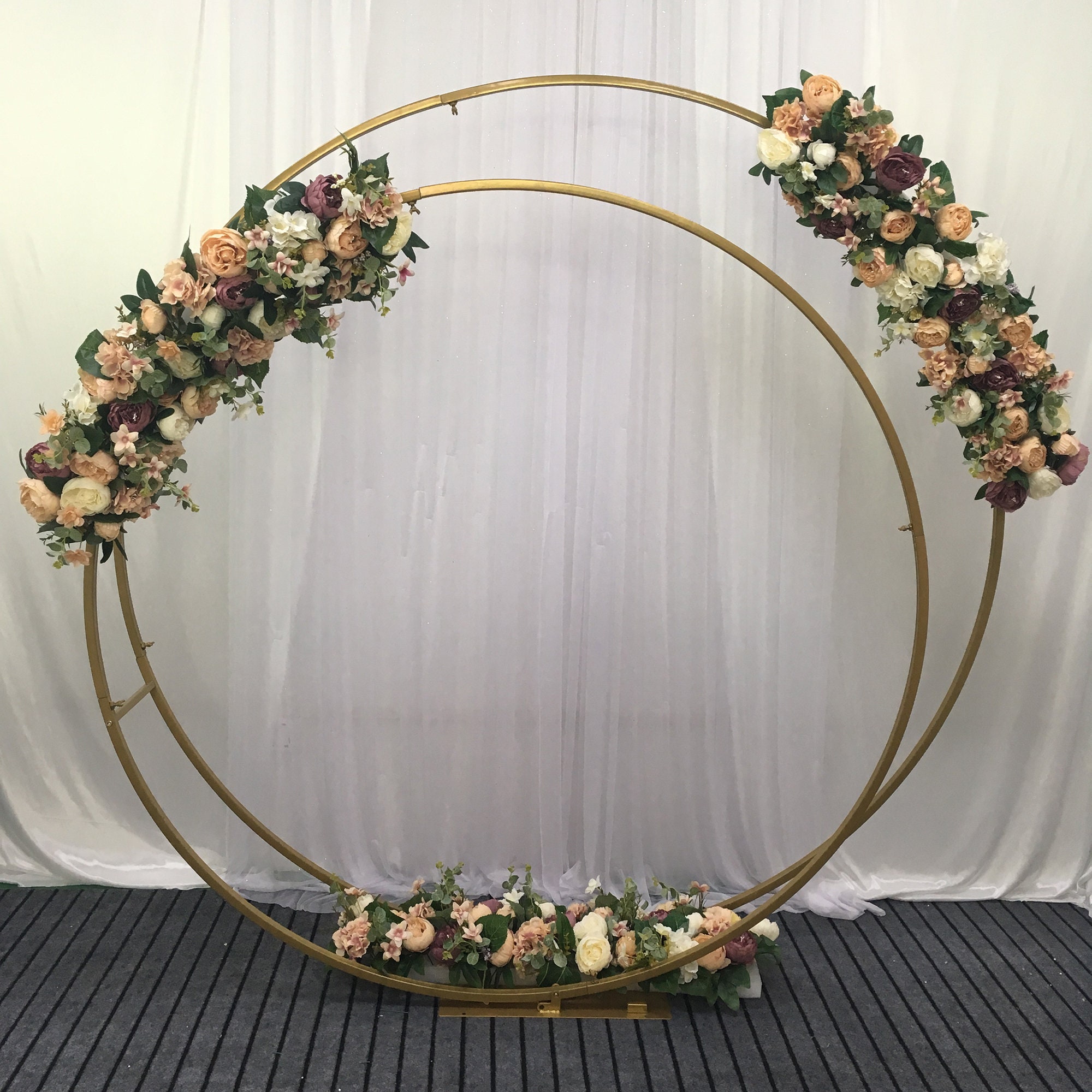 Double circle backdrop stand metal round arch flower arch Etsy