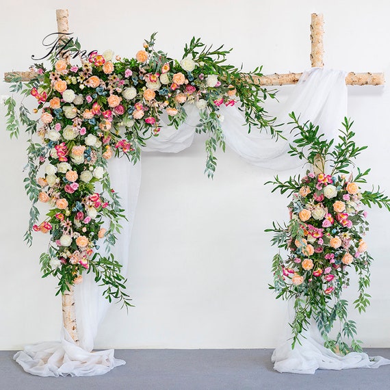 Customized artificial flower arch swag 