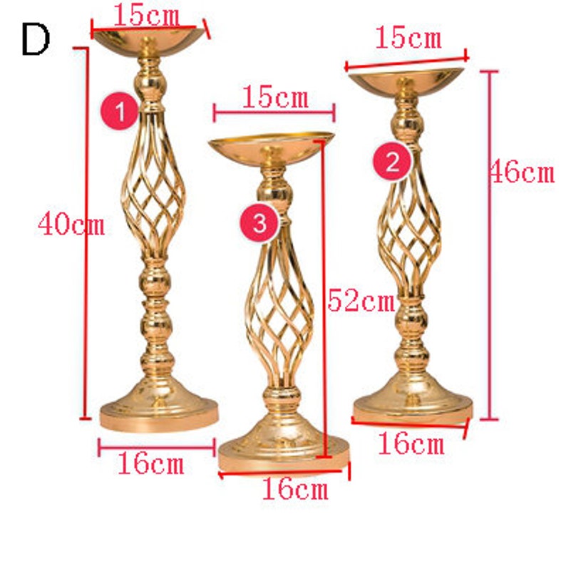 1set Wedding centerpiece for table Iron Candlestick Continental Creative Ornaments Flower Arrangement Home Decor Candlelight Romantic Dinner