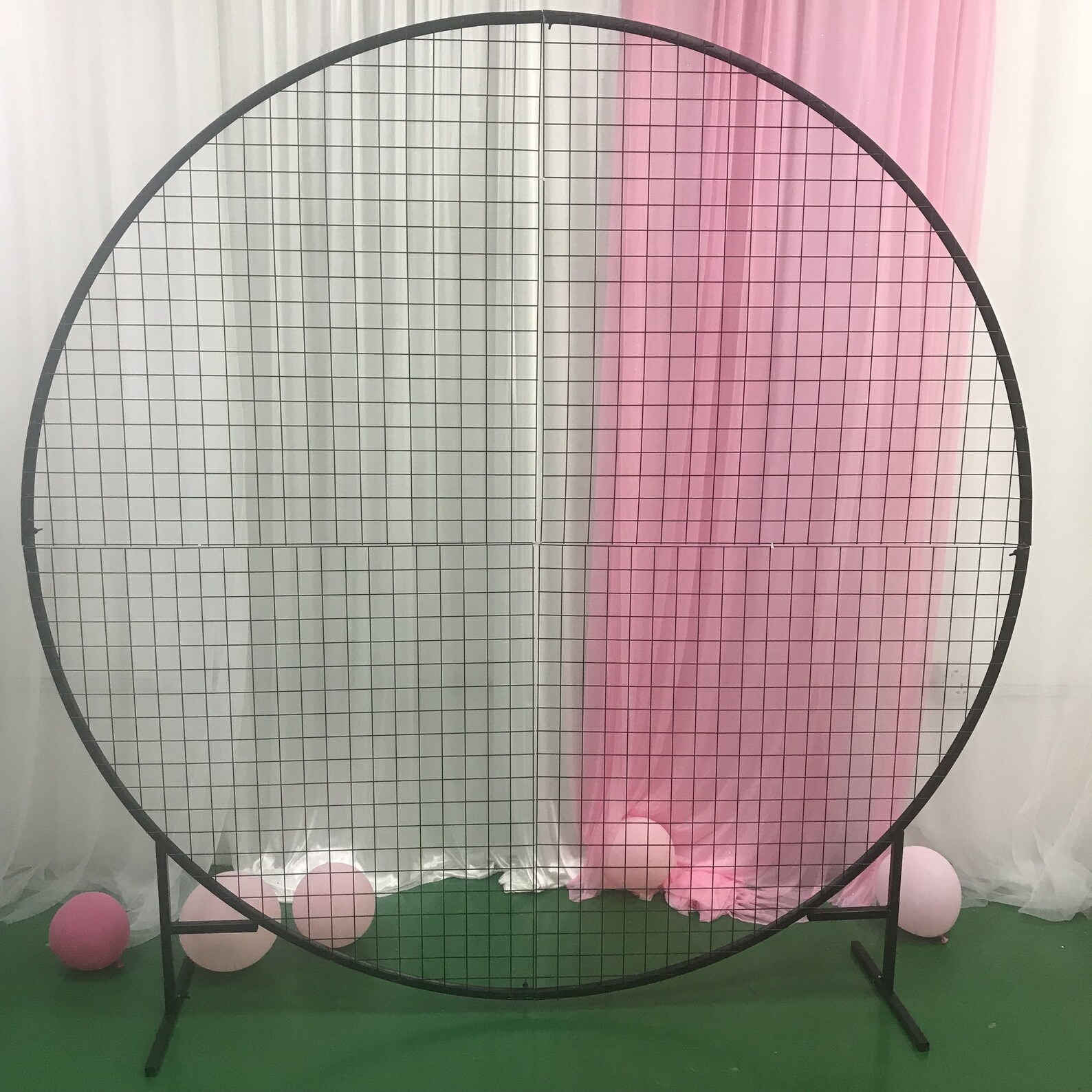 Circle Wedding arch backdrop stand round grid wedding decor Etsy