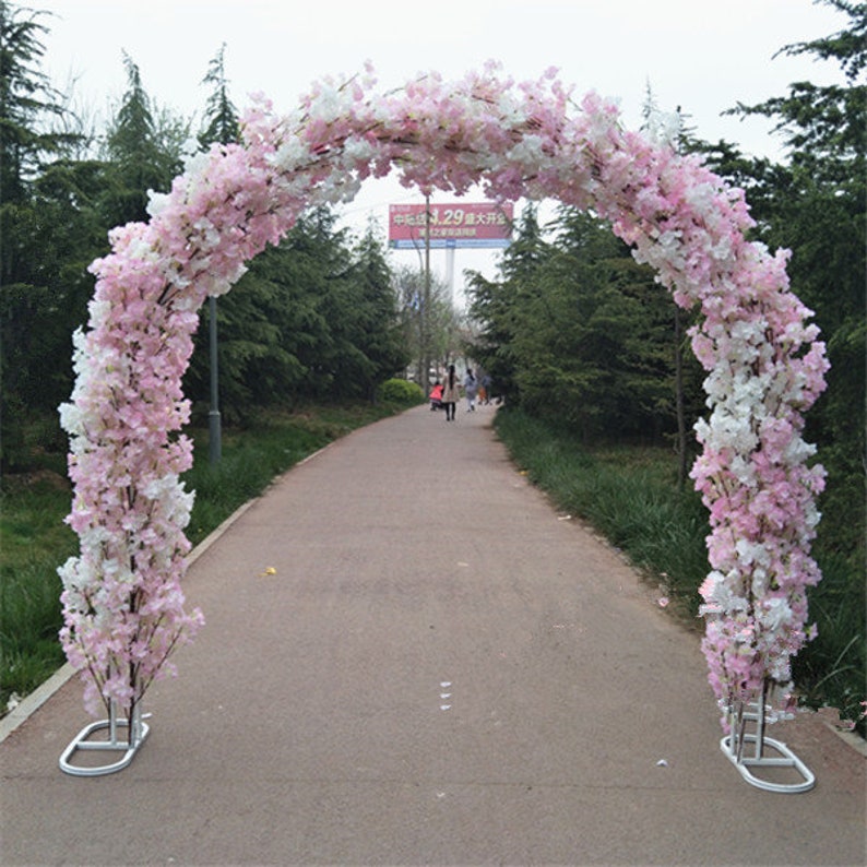 98.43in Wedding Cherry Blossoms Arch Artificial Cherry Etsy