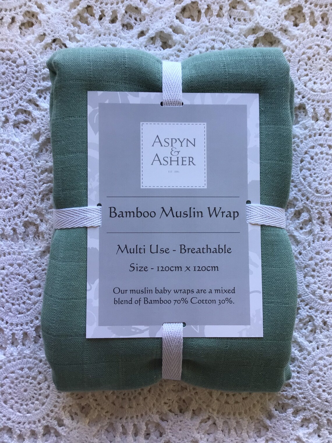 Olive Green Muslin Wrap Organic Bamboo Cotton Etsy