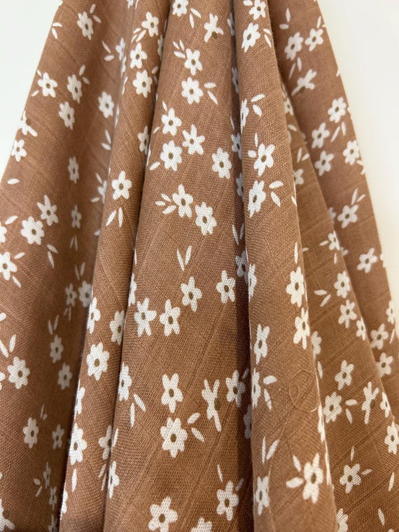 Senf Blume Bambus Wrap Musselin - Etsy.de