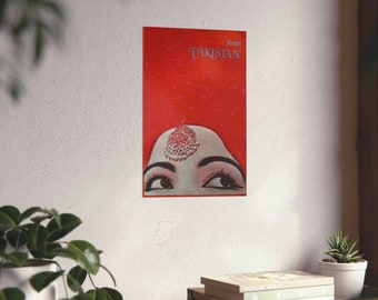 Vintage Pakistani Wall Poster , Wall Poster, Pakistani Wall Poster , Wall Decor, Wall hanging poster , Vintage Pakistani Stamp poster