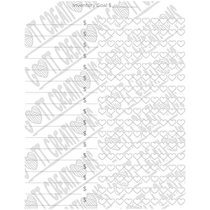 Heart Market Prep List Market Tracker Order Tracker Crochet List Crochet Tracker