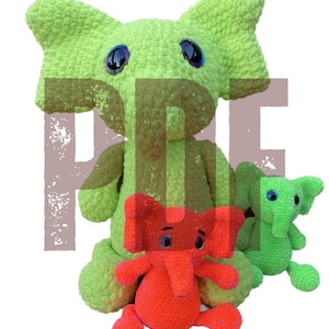 Elephant, Emory, Emory the Elephant, Elephant Pattern, Elephant crochet pattern, crochet pattern, PDF, elephant PDF