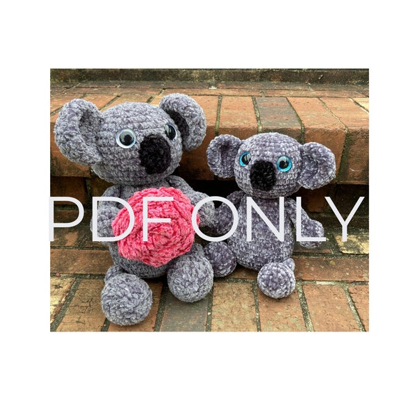 Kori Koala, crochet, pattern, crochet pattern, amigurumi, koala, kori, gottcreations