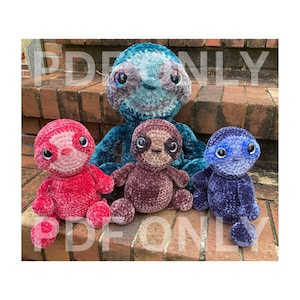 Sydney the Sloth, Sloth, crochet, crochet pattern, sloth pattern, sydeny, low sew sloth pattern, low sew pattern,