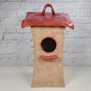 Ceramic Birdhouse, Handmade Birdhouse, Clay Birdhouse, Birdhouse, Bird Shack, Garden Art, Patio Decor, Stoneware, Handmade, Pottery, clay