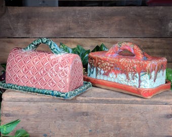 Handmade ceramic butter dish,  Butter dish, handmade pottery, ceramic butter dish, butter dish with lid, covered butter dish, Handcrafted