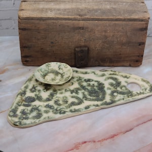 Ceramic Cheese Board, Charcuterie Board,Antiqued Cheese board, Sushi tray,Ceramic cheese and Cracker Tray,
