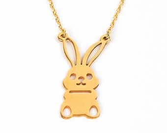 Easter Bunny Necklace, Easter necklace, Easter Basket Gift Jewelry, Easter Pendant, Pet Lover Necklace, Gift for Kids, Easter Gift