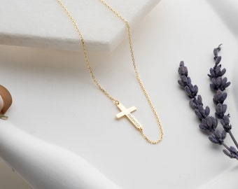 Baptism gift girl, Baptism Gift Custom Cross Necklace Christian Jewelry First Communion Necklace Girls Baptism Necklace Personalized Date