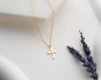 Dainty Cross Necklace, Tiny Cross Necklace for Women, Christian Jewelry, Religious Gifts for Mom, Gold Cross Necklace, Christmas Gifts