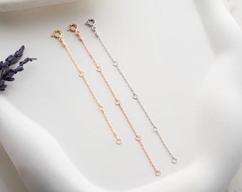 14k Solid Gold Extender, Extender for Perfect Fit Necklaces