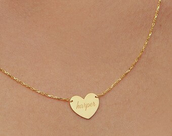 Heart Name Necklace Etsy Heart Name Necklace Etsy